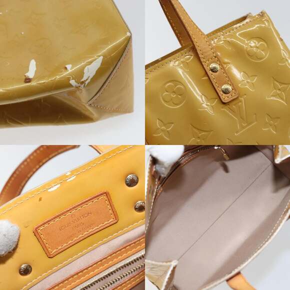 LOUIS VUITTON Monogram Vernis Reade PM Hand Bag Beige M91334 - Picture 11 of 12